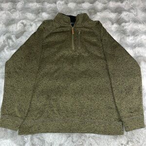 Men's Casual Zip-Up Sweater in Olive